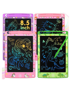 Paquete de 4 Tabletas de Escritura LCD MOOWALIS 8.5" Coloridas