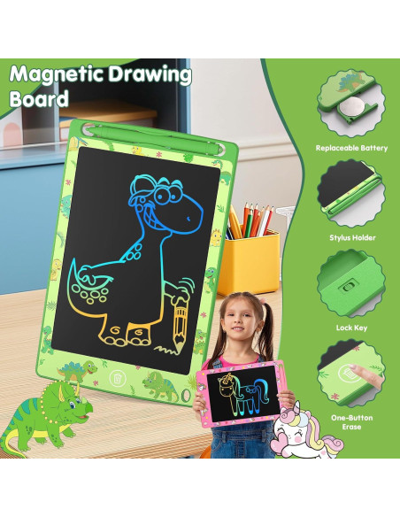 Paquete de 4 Tabletas de Escritura LCD MOOWALIS 8.5" Coloridas