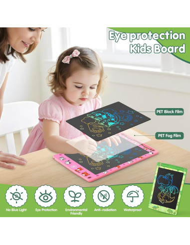 Paquete de 4 Tabletas de Escritura LCD MOOWALIS 8.5" Coloridas