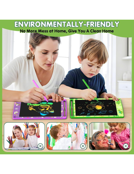 Paquete de 4 Tabletas de Escritura LCD MOOWALIS 8.5" Coloridas