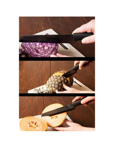 Cuchillo Serrado Cerámico Cestari 15.24 cm con Funda