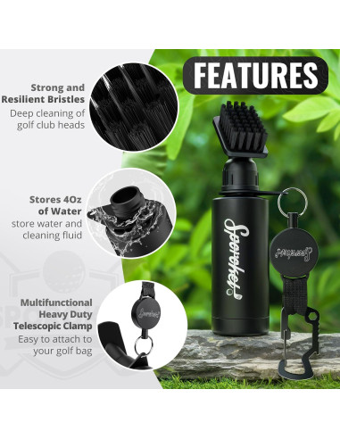 Limpiador de Cepillo para Palos de Golf SPOROKET con Botella 118ml