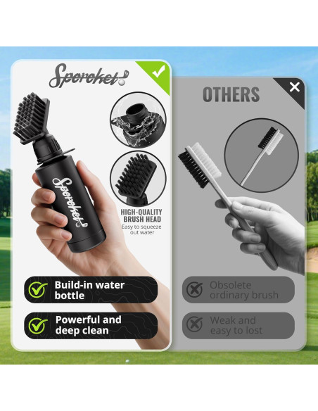 Limpiador de Cepillo para Palos de Golf SPOROKET con Botella 118ml