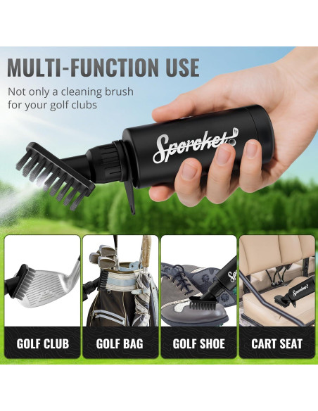 Limpiador de Cepillo para Palos de Golf SPOROKET con Botella 118ml
