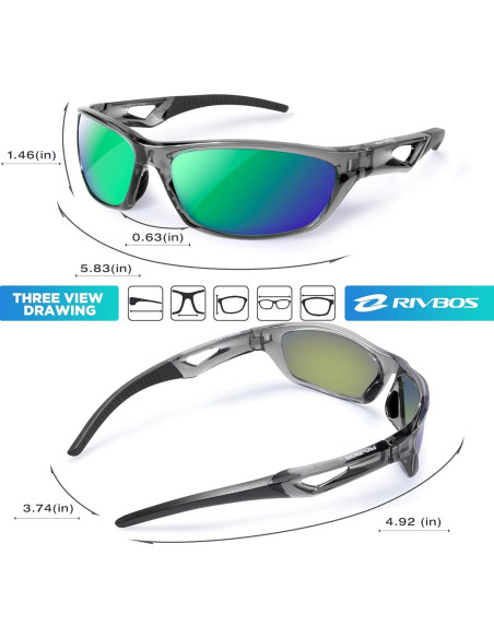 Gafas de Sol RIVBOS RB831 Polarizadas para Deportes Gafas de Sol RIVBOS RB831 Polarizadas para Deportes