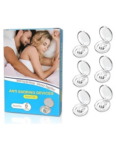 6 Dispositivos Anti Ronquidos Shouding - Clips Nasales de Silicona