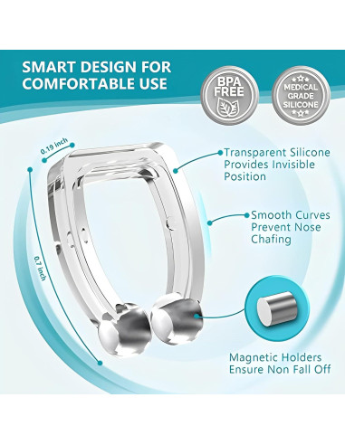 6 Dispositivos Anti Ronquidos Shouding - Clips Nasales de Silicona