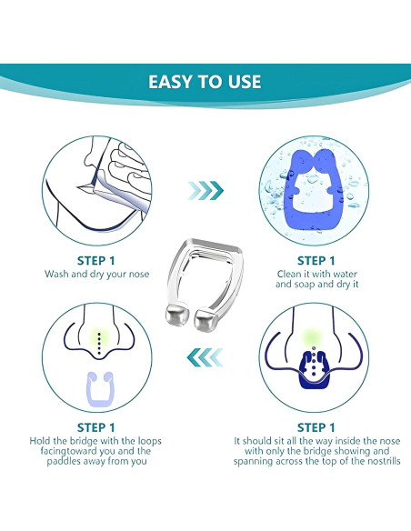 6 Dispositivos Anti Ronquidos Shouding - Clips Nasales de Silicona