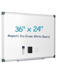 Pizarra Blanca Magnética 91x61 cm Paporia con Accesorios