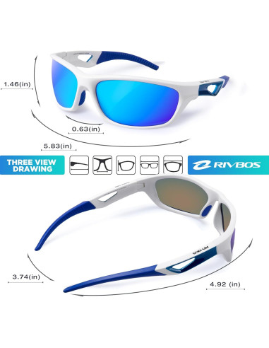 Gafas de Sol RIVBOS RB831 Polarizadas para Deportes