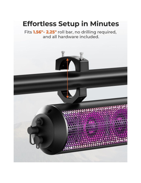 Barra de Sonido KEMIMOTO 71cm Bluetooth con RGB y Subwoofers