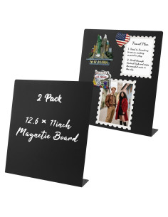 Paquete de 2 Tableros Magnéticos Huiyangteng 32x27.9cm Negro