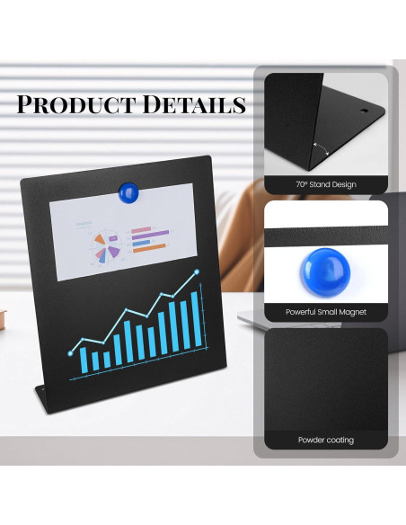 Paquete de 2 Tableros Magnéticos Huiyangteng 32x27.9cm Negro