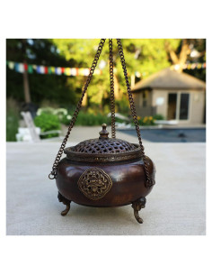 Horno de Incienso Colgante DharmaObjects Cobre 11.43 cm