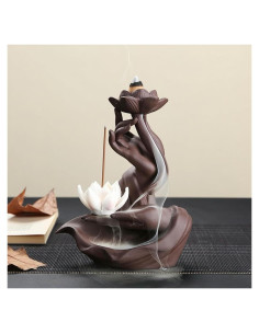 Quemador de Incienso de Retroceso XINGZUAN con 60 Conos y 30 Varitas