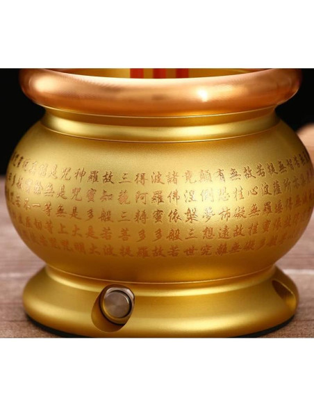 Horno de Incienso Eléctrico Omeet Dorado 9.5x26.5cm USB