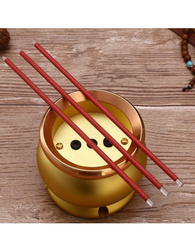 Horno de Incienso Eléctrico Omeet Dorado 9.5x26.5cm USB