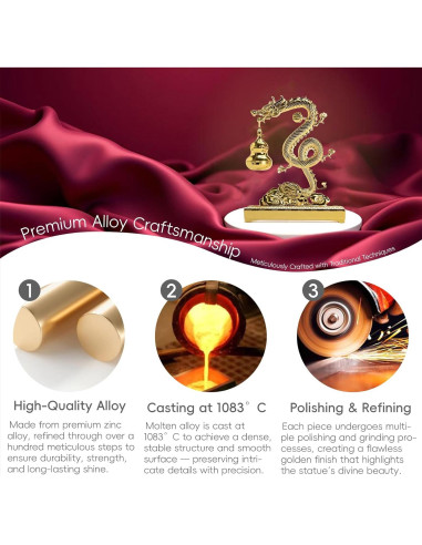 Soporte de Incienso Dragón Chino Hormadar - Dorado 2 en 1