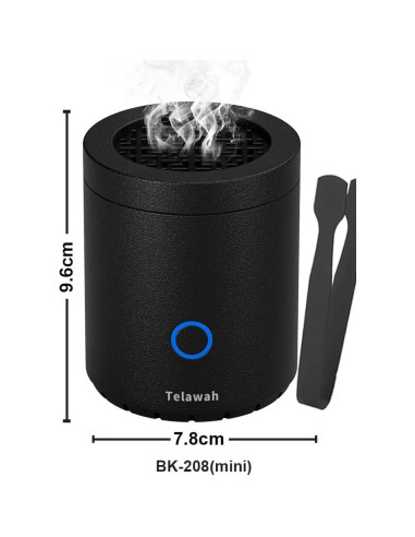 Horno de Incienso Portátil Telawah bk-208 USB Negro