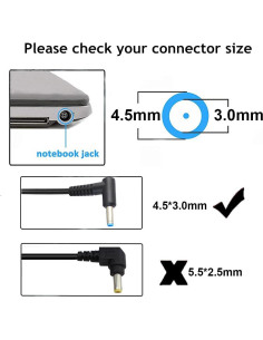 Cargador de Laptop HP 45W Vinperny Adaptador Punta Azul 2