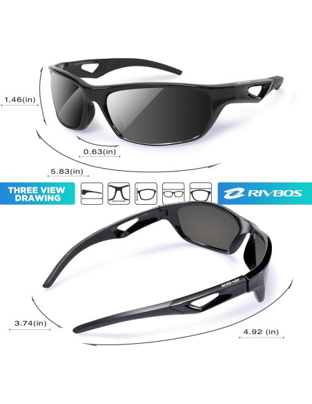 Gafas de Sol RIVBOS RB831 Polarizadas para Deportes Gafas de Sol RIVBOS RB831 Polarizadas para Deportes