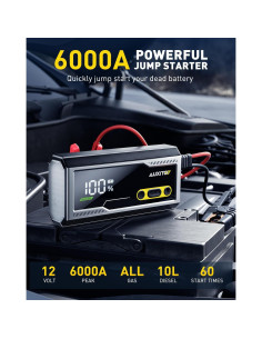 Arrancador de Batería AUXITO T3 6000A 12V con Linterna LED 2