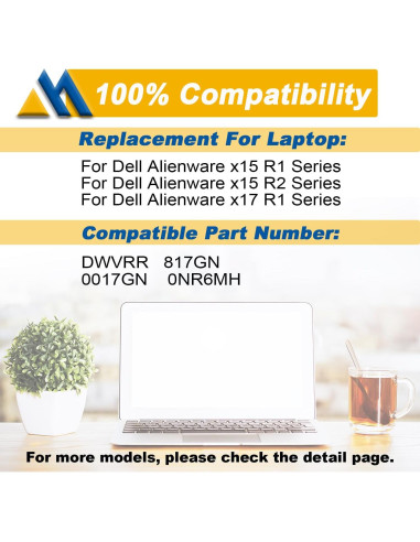 Batería recargable Mobik DWVRR 87Wh para Dell Alienware e Inspiron
