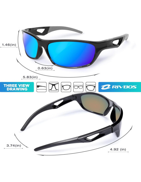 Gafas de Sol RIVBOS RB831 Polarizadas para Deportes Gafas de Sol RIVBOS RB831 Polarizadas para Deportes