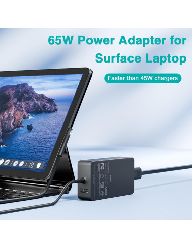 Cargador 65W Marsdock para Microsoft Surface Pro y Laptop