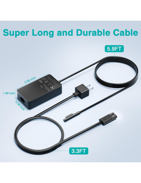 Cargador 65W Marsdock para Microsoft Surface Pro y Laptop