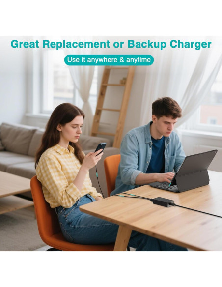 Cargador 65W Marsdock para Microsoft Surface Pro y Laptop