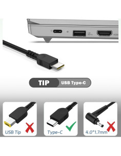 Cargador USB C 65W Lenovo ThinkPad Yoga Chromebook SM65CS-01 2