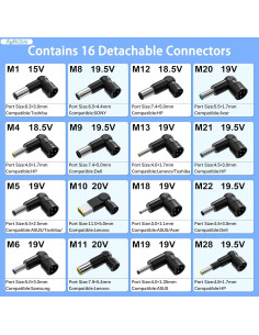 Cargador Universal 90W AYKLCZUU para Laptop HP Dell Acer 2