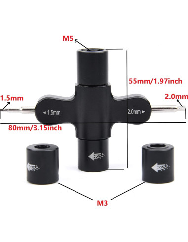 Llave Multifuncional YoungRC M3 M5 para Drones FPV 1.5mm 2.0mm