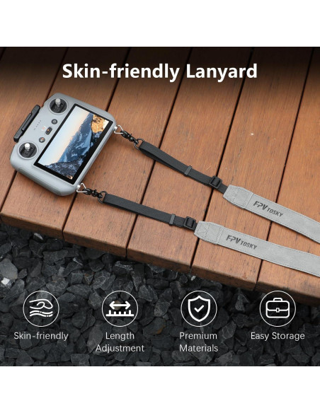 Cinta de Cuello FPVtosky para DJI RC Pro 2 - Cuero Suave 3.2cm