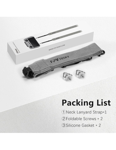 Cinta de Cuello FPVtosky para DJI RC Pro 2 - Cuero Suave 3.2cm