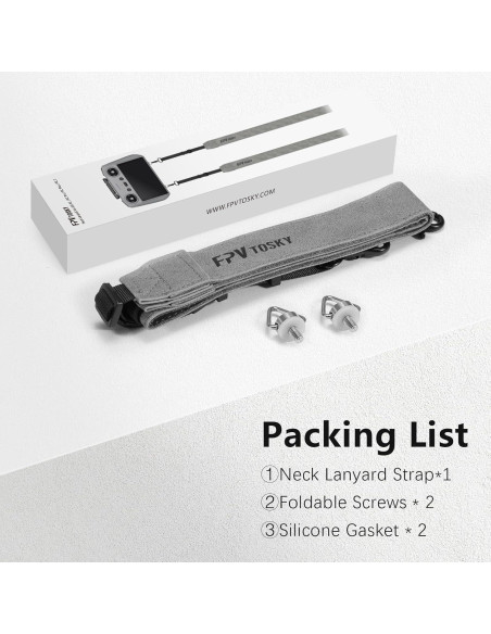 Cinta de Cuello FPVtosky para DJI RC Pro 2 - Cuero Suave 3.2cm