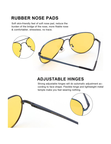 Gafas de Visión Nocturna SODQW Amarillas UV400 para Conducir