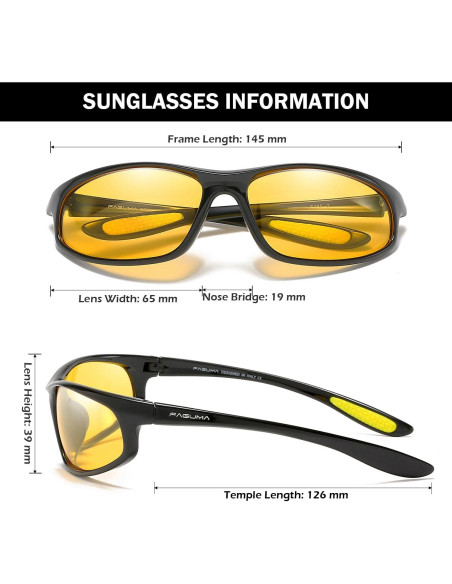 Gafas de sol deportivas FAGUMA polarizadas UV400 para hombres Gafas de sol deportivas FAGUMA polarizadas UV400 para hombres