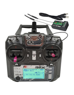 Transmisor y receptor RC Alaohu FS-i6X y FS-iA6B 10CH 2.4GHz