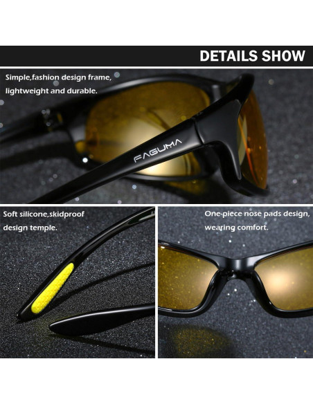 Gafas de sol deportivas FAGUMA polarizadas UV400 para hombres Gafas de sol deportivas FAGUMA polarizadas UV400 para hombres