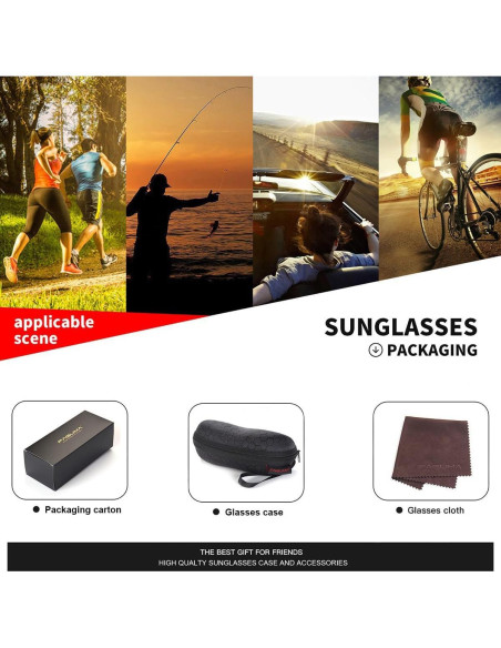 Gafas de sol deportivas FAGUMA polarizadas UV400 para hombres Gafas de sol deportivas FAGUMA polarizadas UV400 para hombres