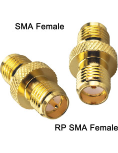 Adaptador SMA Femenino a RP-SMA Femenino Boobrie 2 Piezas 2