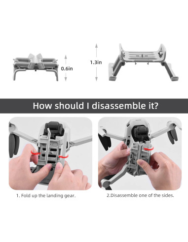 Extensiones de tren de aterrizaje HeiyRC para DJI Mini 4K/2/SE