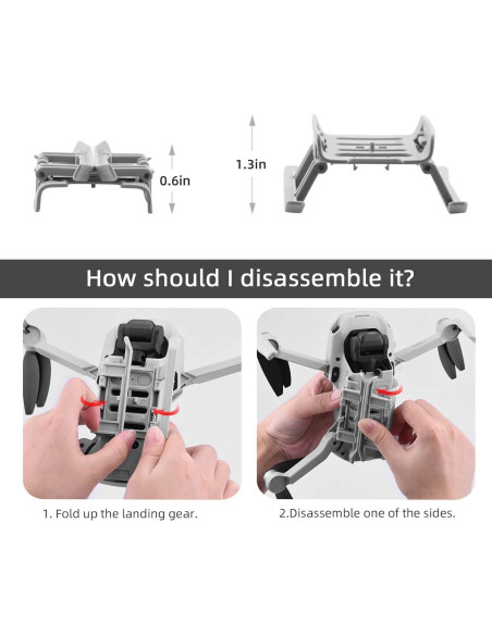 Extensiones de tren de aterrizaje HeiyRC para DJI Mini 4K/2/SE