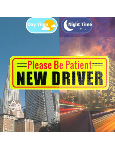 Imán Reflectivo para Nuevo Conductor SINGARO - 3 Piezas