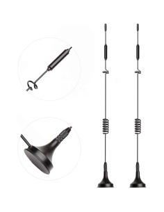 Antena 4G LTE Bingfu 8dBi Base Magnética SMA Macho - 2 Unidades 2