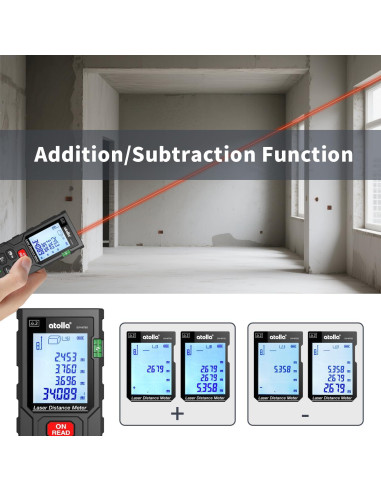 Medidor de Distancia Láser Atolla 60m con Pantalla LCD