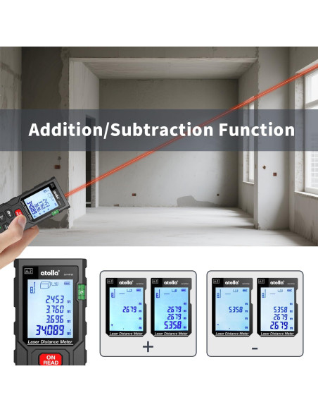 Medidor de Distancia Láser Atolla 60m con Pantalla LCD