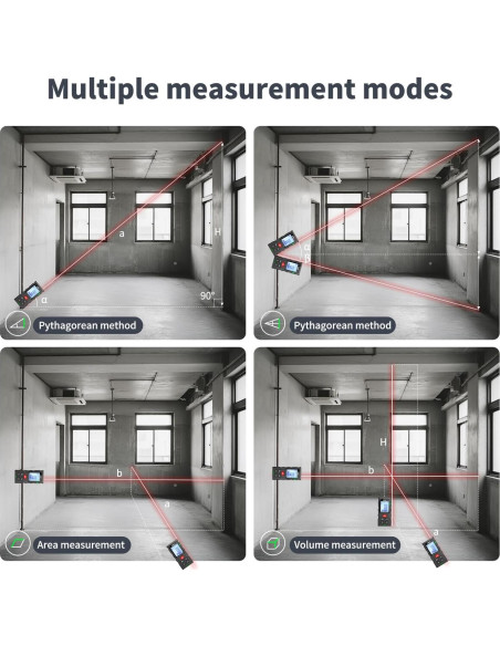 Medidor de Distancia Láser Atolla 60m con Pantalla LCD